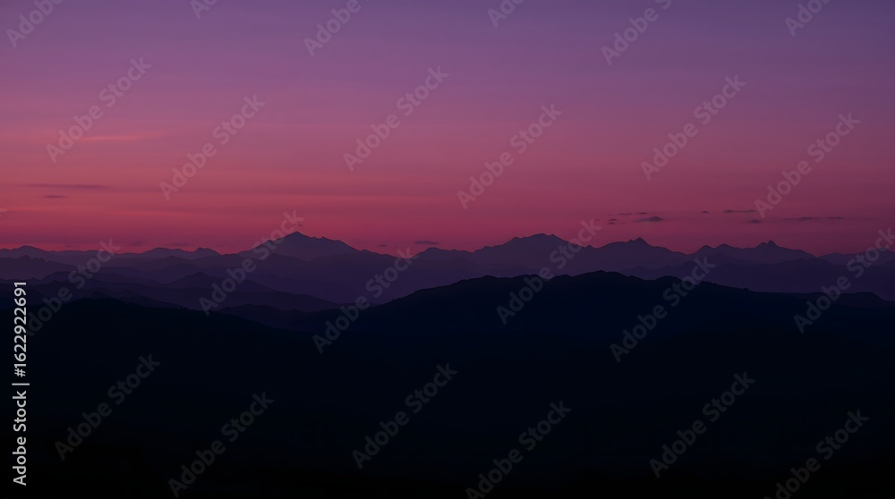 Fototapeta premium Stunning Sunset View of Mountain Range