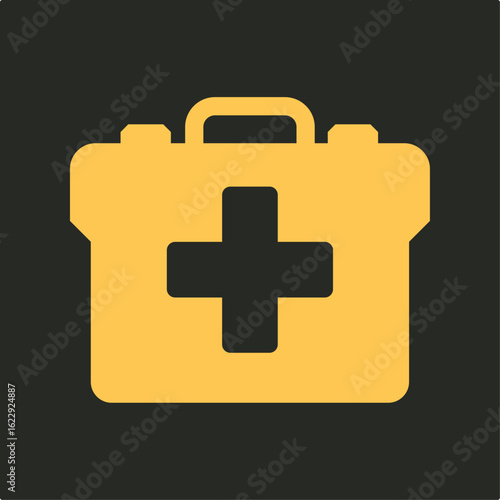 First aid kit trendy applicable important vector Illustration design ravishing colorful background