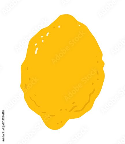 Lemon fruit isolated  in flat style.