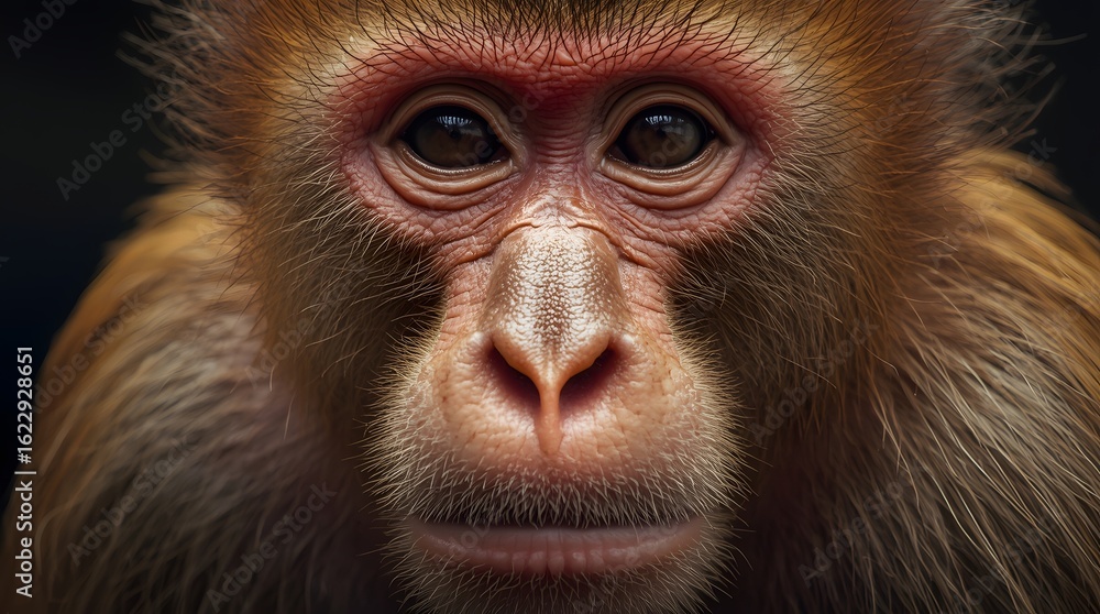 Obraz premium Close-up of a Monkey with Large Eyes