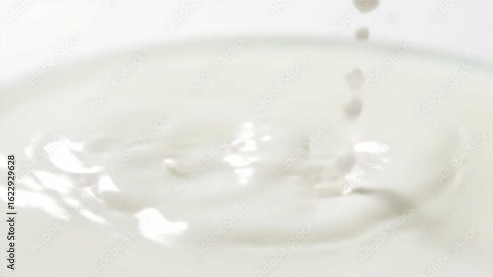 Pouring Milk Creating Ripples and Splash Slow Motion, Creamy milk pouring creating dramatic splash effect on blue background.
Pouring Milk Creating Ripples and Splash Slow Motion, Creamy milk pouring creating dramatic splash effect on blue background.