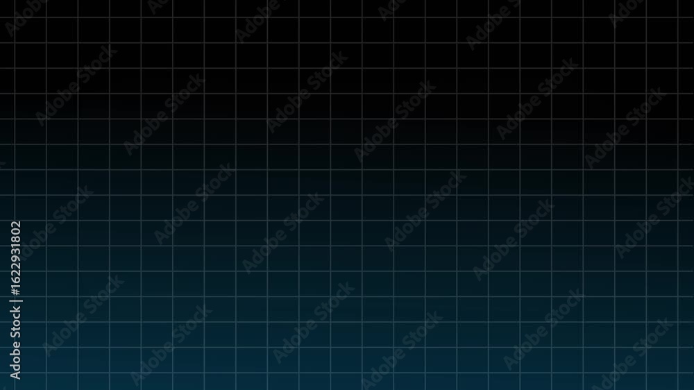 Animated gradient black background with grid moving upwards, White grid lines on black abstract background, Grid line for overlay layer or alpha channel, Light Grid Background (Loopable)