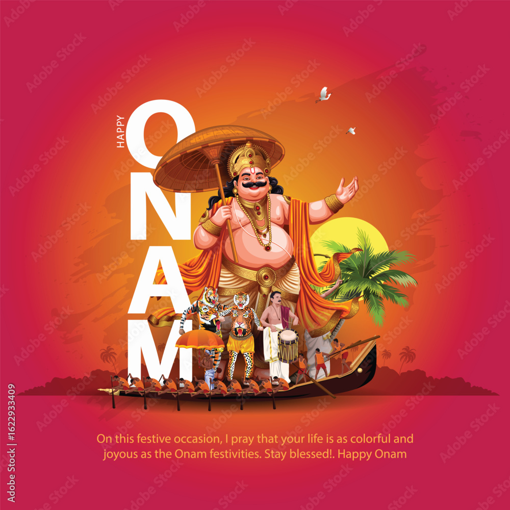 custom made wallpaper toronto digitalKerala festival happy Onam, use for poster, leaflet , banner. abstract vector illustration design
