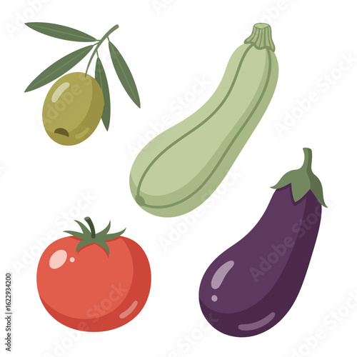 Mediterranean Vegetables and Olive