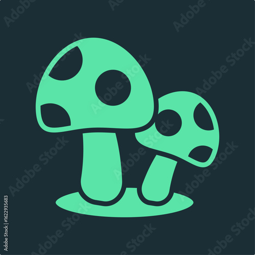 Mushroom trendy applicable important vector Illustration design fascinating colorful background