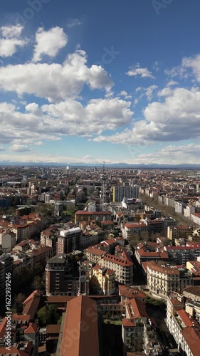 Wallpaper Mural aerial view of the city of Milan Torontodigital.ca
