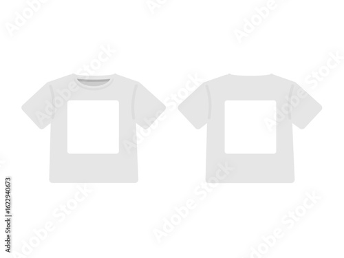 Tシャツ　服　前面　背面　イラストセット