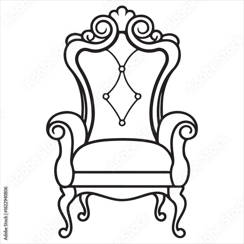 Artistic Modern Royal Chair: Sleek, Contemporary, Elegant Royalty