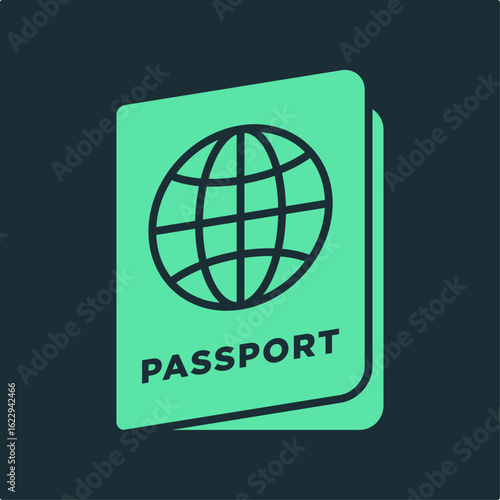 Passport trendy applicable important vector Illustration design flawless colorful background
