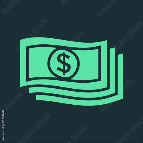 Paper money trendy applicable important vector Illustration design flawless colorful background