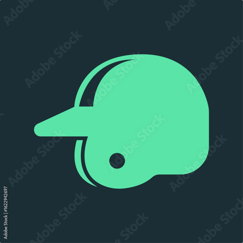 Baseball helmet trendy applicable important vector Illustration design flawless colorful background