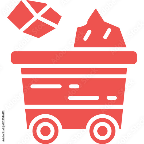 Mining Cart Vector Icons