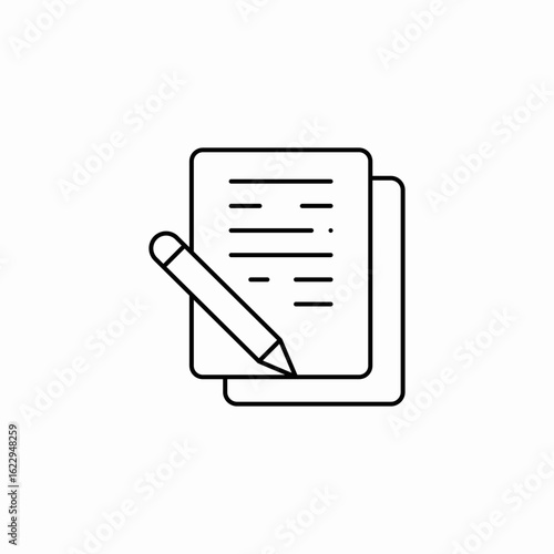 editing documents icon sign vector