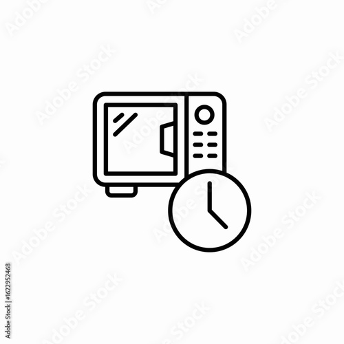 micriwave timer icon sign vector