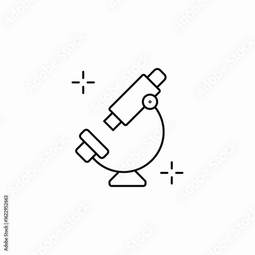 microscope lab icon sign vector