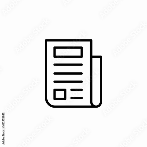 newspaper paper icon sign vector