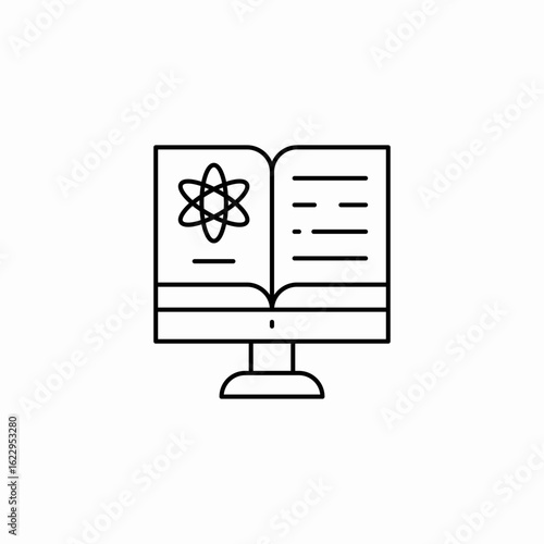 physics electronic book icon sign vector