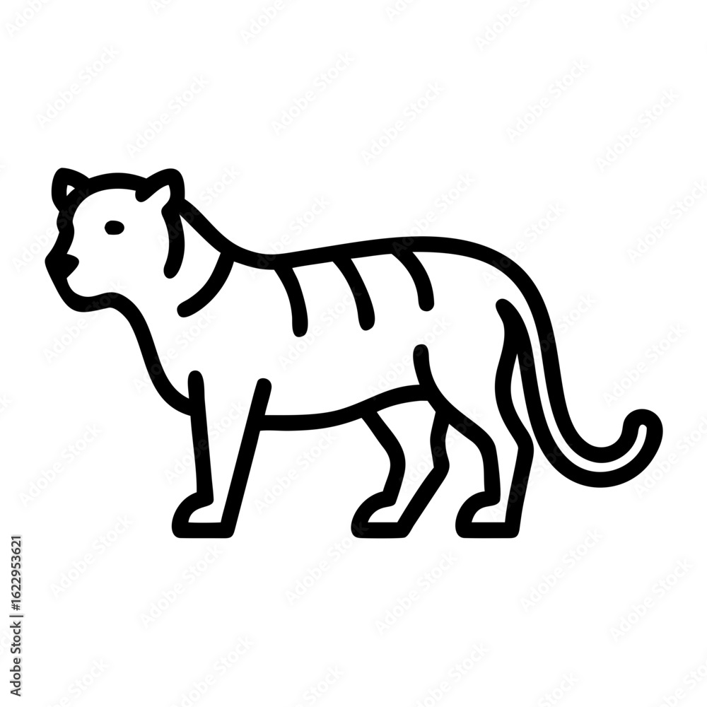 Obraz premium Tiger illustration isolated on white background