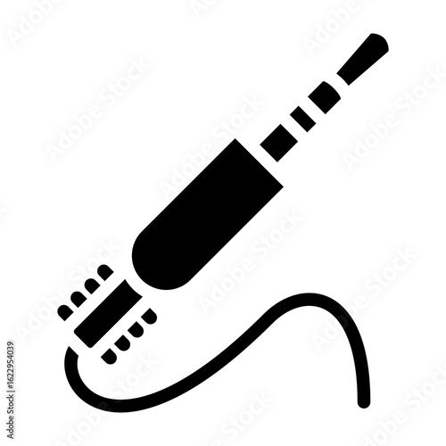Audio Jack Vector Glyph Icon Design