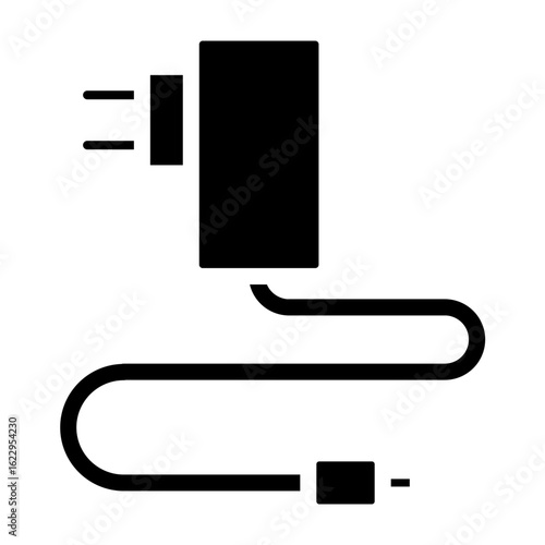 Power Adapter Vector Glyph Icon Design