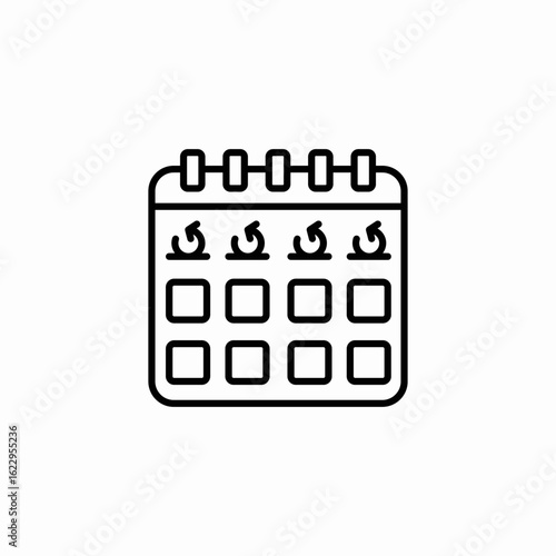 reoccurrance calendar icon sign vector