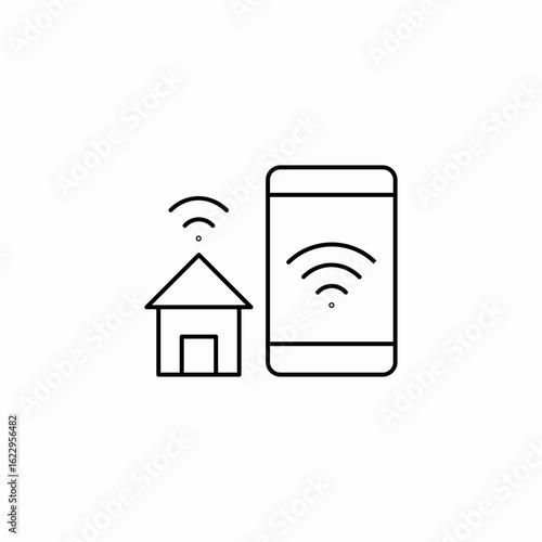 smart home controls icon sign vector
