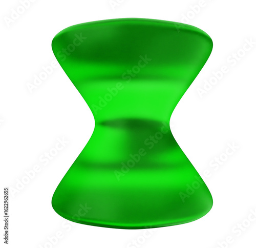 Abstract Green Hourglass Shape, Modern Design