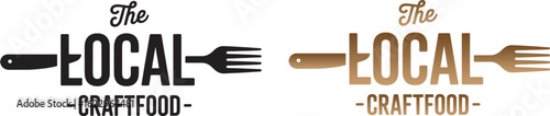 Local Craft Food logo design template. Local food poster for restaurant, cooking and food business, cafe