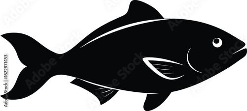 Dessin animé d'un poisson saumon de l'océan, icône de fruits de mer isolée