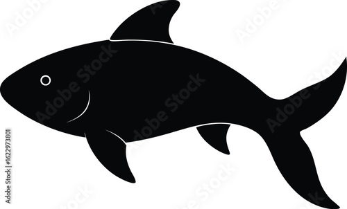 requin silhouette isolé sous-marin illustration