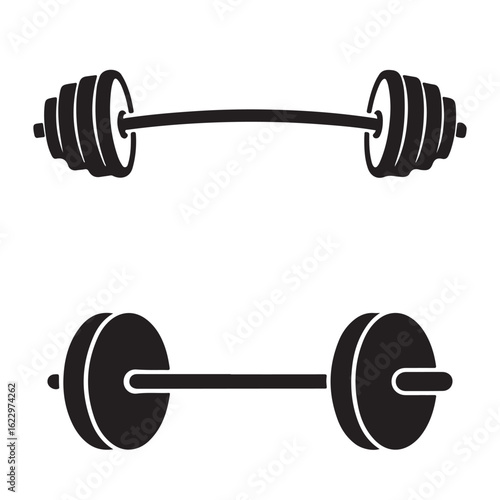 barbell vector silhouettes