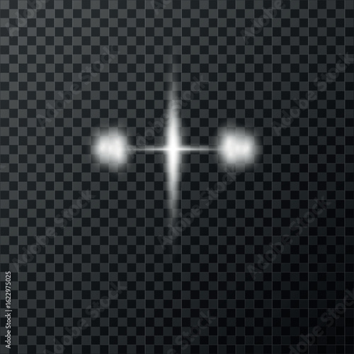bright glare of light with rays at the edges, graphics
