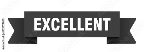 excellent ribbon isolated on transparent background. excellent ribbon