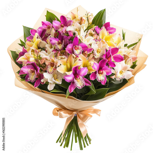 Wallpaper Mural A bouquet of orchids, rare and beautiful. full length isolate on transparent background Torontodigital.ca