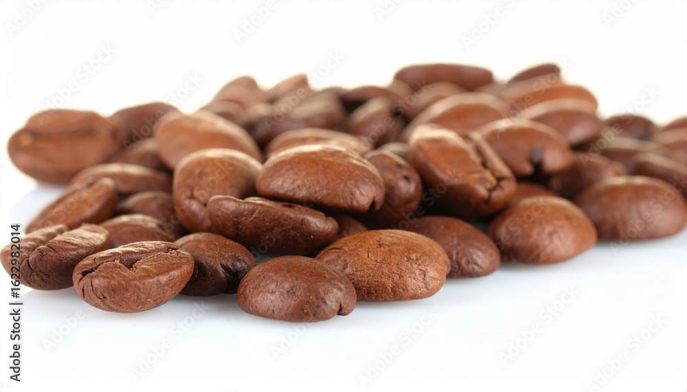 Naklejka premium coffee beans on white background