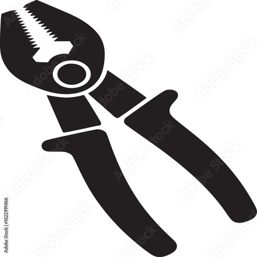 Black Silhouette of Pliers