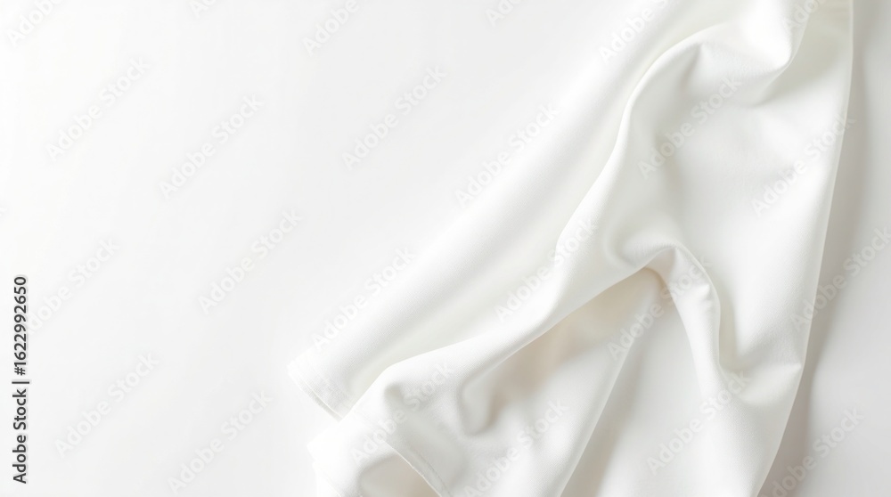 Fototapeta premium White fabric draped softly textile texture