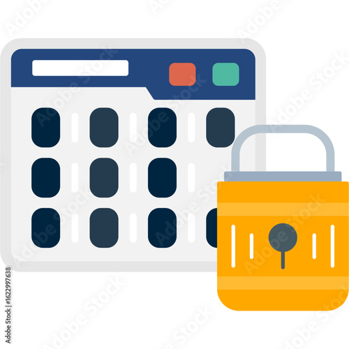 lock sever laptop user web icon data router