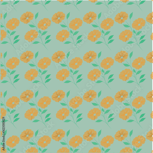 Spring seamless pattern with flowers.
