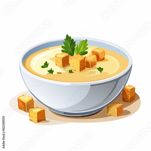  Kartoffelsuppe mit Croutons