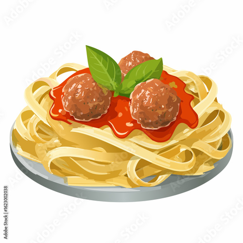 Nudeln mit Fleischbällchen