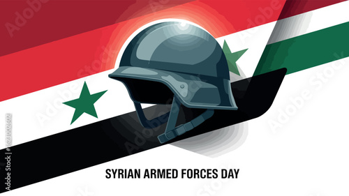 Syrian Armed Forces Day Helmet Emblem Military Tribute