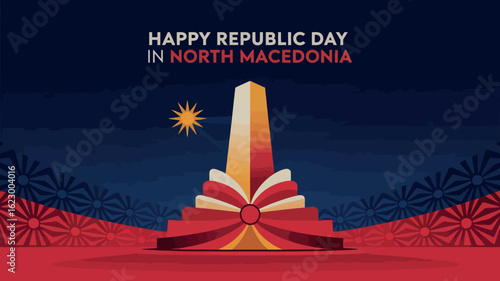 Republic Day North Macedonia Monument Celebration
