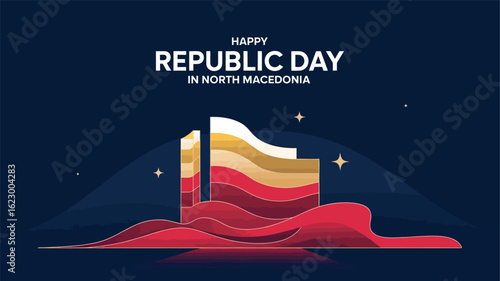 Republic Day North Macedonia Monument Celebration