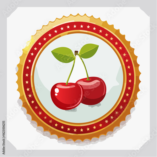 Luscious Cherry Duo: A Vibrant Emblem of Summer's Sweetness and Natural Delight