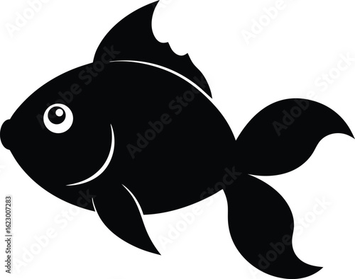 Colorful vector clip art of a fish, showcasing its fins and scales in a stylized design