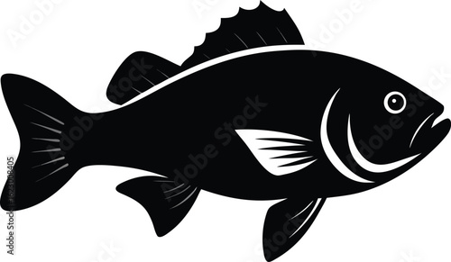 Colorful vector clip art of a fish, showcasing its fins and scales in a stylized design