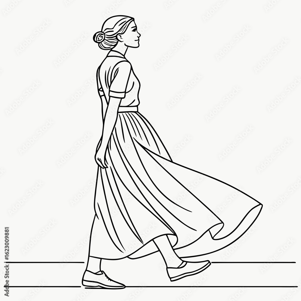 Fototapeta premium girl in a dress