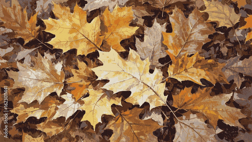 Brittle Cartography Dry leaf background isolated watercolor vector illustration svg