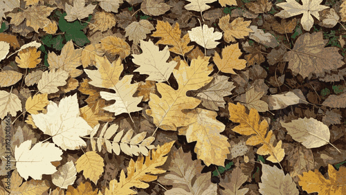 Sere Cartography Dry leaf background isolated watercolor vector illustration svg